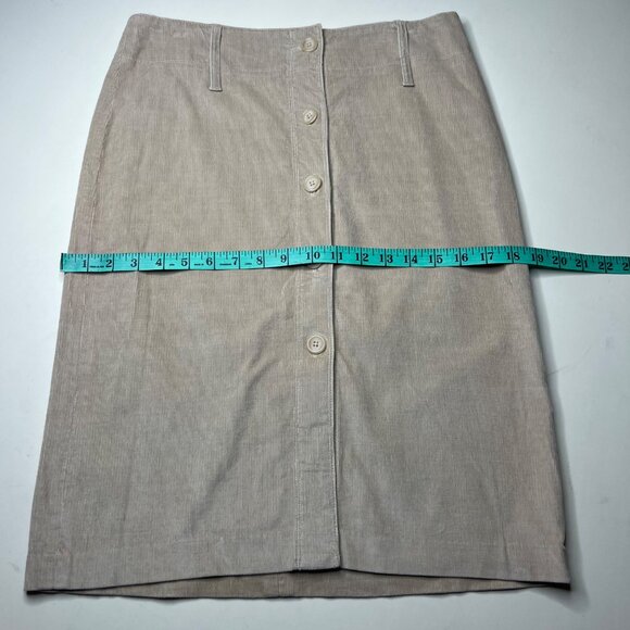 Express Elegant Cream Button-Down Skirt Size 7/8 - Picture 6 of 7